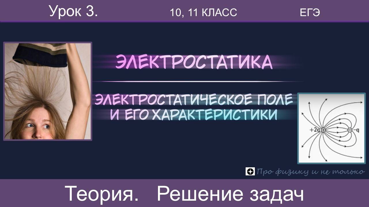 3. Электростатическое поле и его характеристики. Подготовка к ЕГЭ, краткая теория, разбор задач. смотреть онлайн