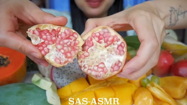 ASMR Exotic Fruit Platter (Different Texture EATING SOUNDS) No Talking | SAS-ASMR смотреть онлайн