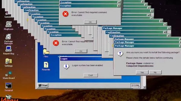 Windows 96 (v2 sp2) Crazy Error