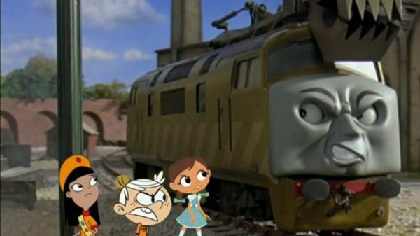 Dorothy Gale & Lincoln Loud protecting Ginger Hirano from Diesel 10