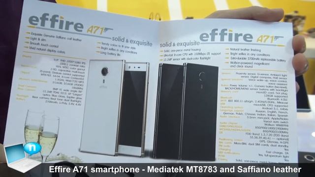 Effire A71 smartphone - Mediatek MT8783 and Saffiano calf leather смотреть онлайн