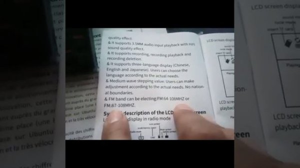 pocket radio Hanrongda k-603