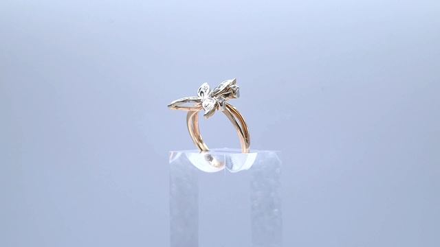 Золотое кольцо с бриллиантами 585° смотреть онлайн