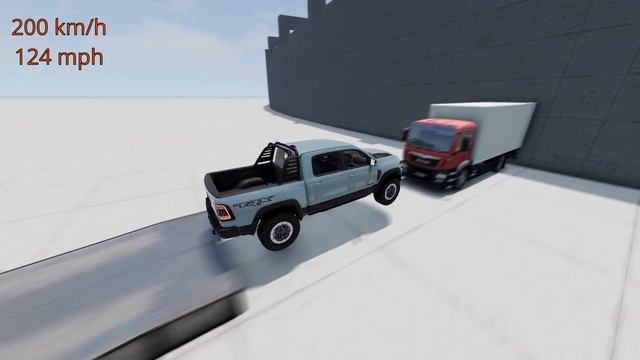 Dodge Ram TRX vs MAN TGS Truck - Relaxing BeamNG Drive Crash Test смотреть онлайн