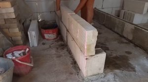 Перегородки из газобетона (туалет ,душ)