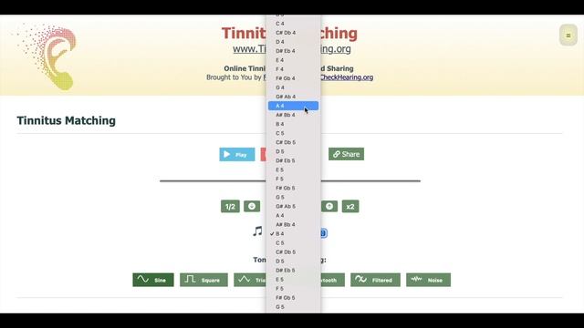 Free Online Tinnitus Matching for Replicating & Sharing Your Tinnitus смотреть онлайн