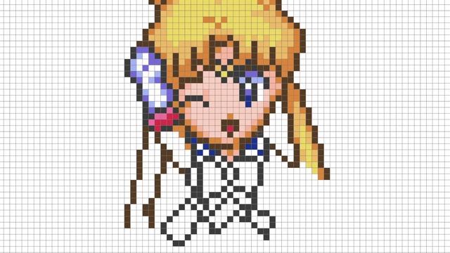 Как Нарисовать Сейлор Мун По Клеточкам | Sailor Moon | #pixelart