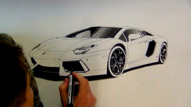 Drawing Lamborghini Aventador смотреть онлайн