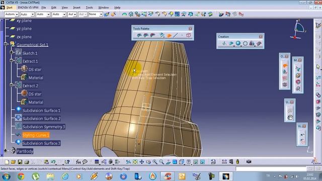 Catia imagine and shape Tutorial Link #16 смотреть онлайн