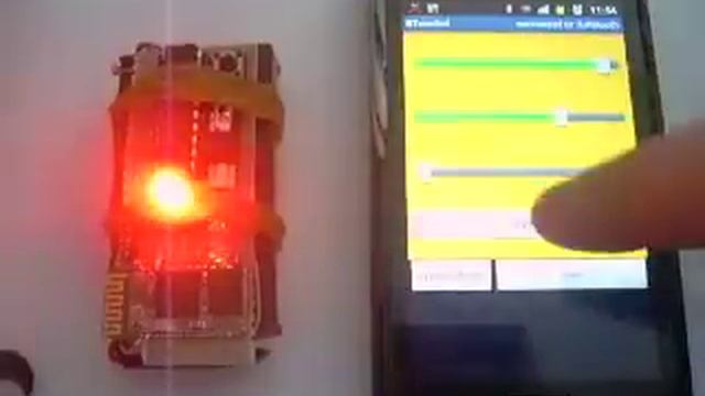 Bluetooth RGB Avr attiny2313 Android notification device смотреть онлайн