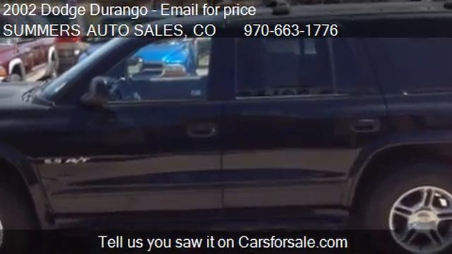 2002 Dodge Durango R/T 4WD - for sale in Greeley, CO 80631 смотреть онлайн