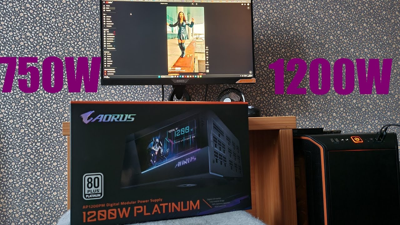 Замена блок питания в компьютер с 750W на 1200W AORUS смотреть онлайн