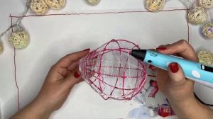 Рисование 3д ручкой. Рисуем воздушный шар. Рисование для детей.