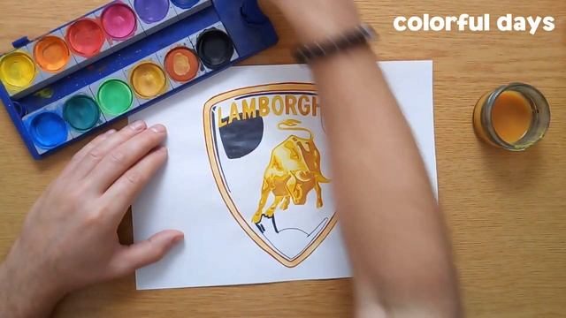 How To Draw The Lamborghini Logo - Come Disegnare Il Logo Di Lamborghini