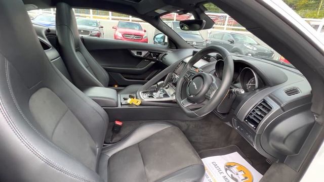 2015 JAGUAR F-TYPE COUPE 3.0 V6 Supercharged White with Aero-Kit for sale Castle Motors смотреть онлайн