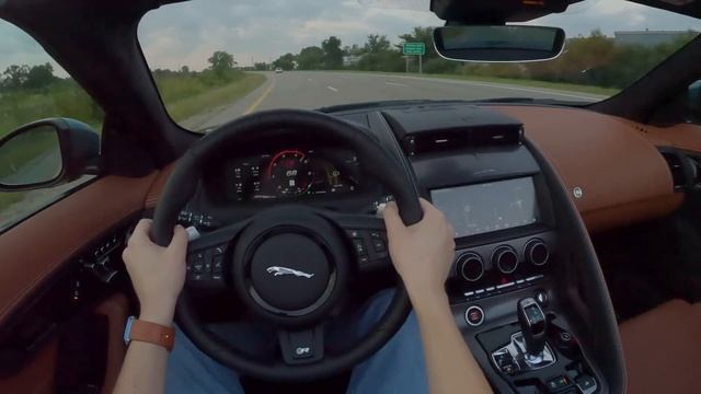 2024 Jaguar F-Type R75 Convertible P575 - POV Night Drive (Binaural Audio) смотреть онлайн