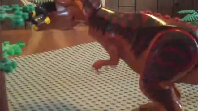 Lego T-Rex Attack Stop Motion Test смотреть онлайн