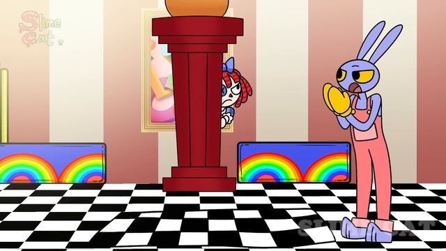 Catgirl Pomni Vs PuppyGirl Ragatha Fight For JAX?! -Love Stiry- THE AMAZING DIGITAL CIRCUS ANIMATIO