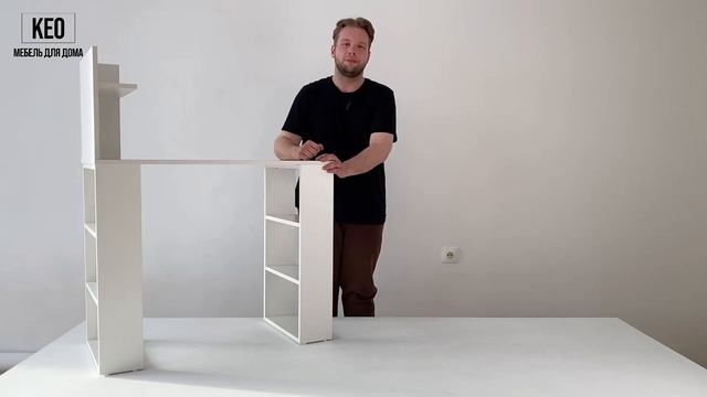 Обзор на компьютерный стол с полками СТМ-22 белый #письменныйстол #лдсп #мебель #икеа #мебельикеа смотреть онлайн