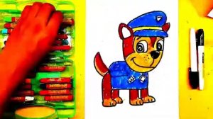 Рисуем Щенков из мультика Щенячий патруль - РыбаКит папа рисует