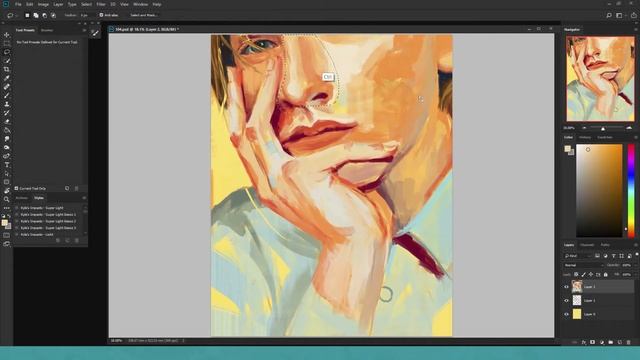 Just a hand [Louis Hofmann fanart] | timelapse digital painting смотреть онлайн