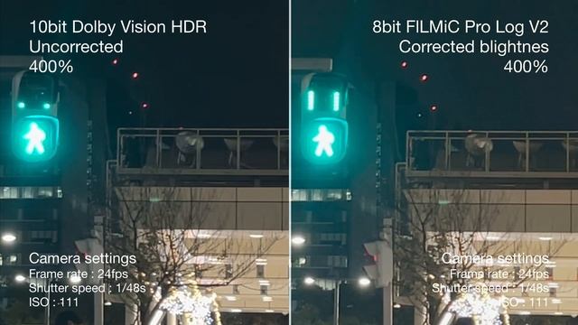 iPhone 12 Pro Max / Low Light Test / 10bit Dolby Vision HDR vs 8bit FiLMiC Pro Log V2 смотреть онлайн