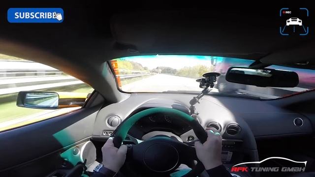 POV Lamborghini Murcielago 6.5 V12 GT-R 680 HP FAST! Acceleration & Sound On AUTOBAHN