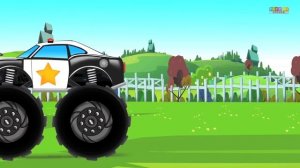 Police Vehicles | Monster truck | Learn Vehicles