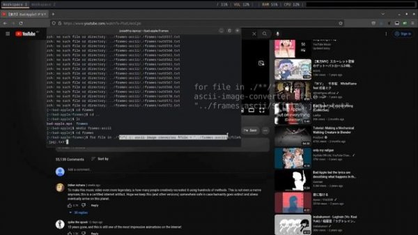 How To Play Bad Apple!! (and other videos) In Terminal In 3 Minutes | Linux