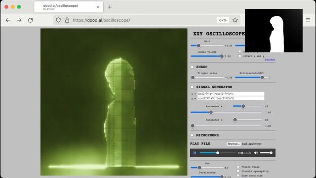 Bad Apple!! 96kHz waveform on virtual oscilloscope смотреть онлайн
