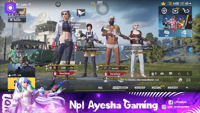 PUBG Live With SQUAD🤟||NPL Ayesha Gaming#pubgLivestream#girlstreamer