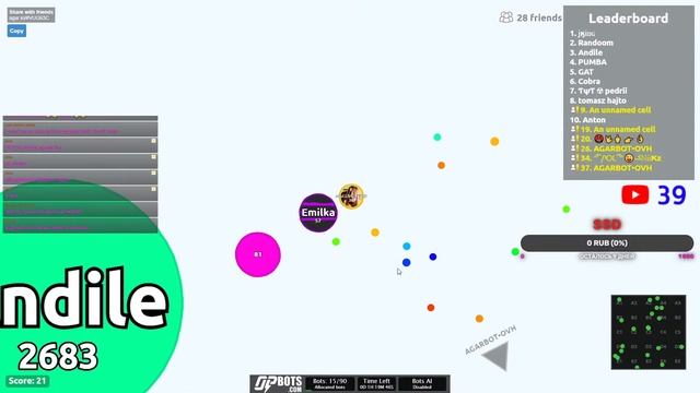 AGAR.IO LIVESTREAM WITH 90 BOTS | #AVUL4k | TAG 𝓐𝓥𝓛 | OP-BOTS.COM смотреть онлайн