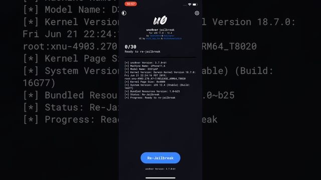 Jailbreak unc0ver A12/A12X ios12.4 without PC смотреть онлайн