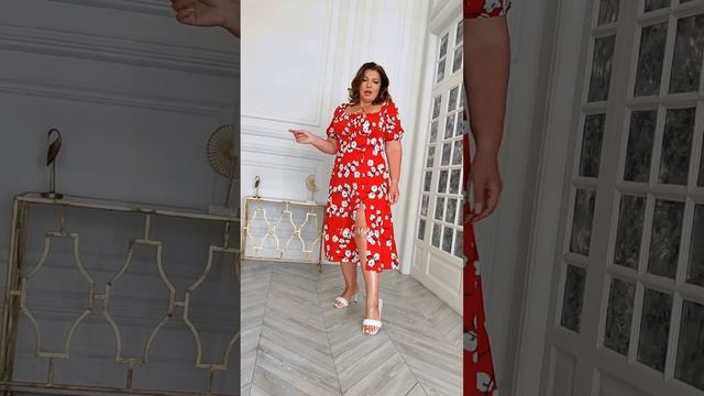 Платье "цветы" с квадратным вырезом смотреть онлайн