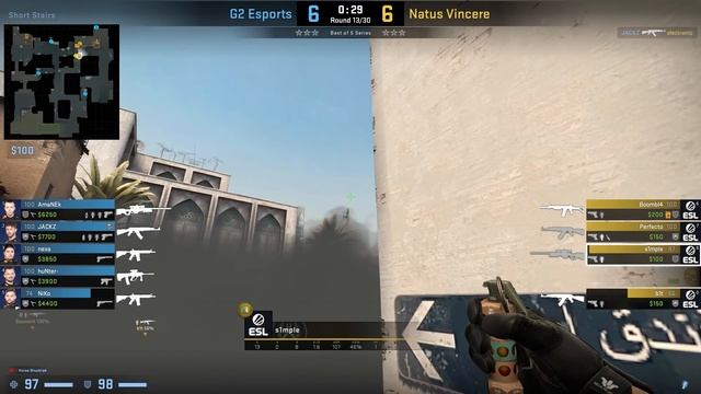 CS:GO POV Demo NaVi S1mple (30/15) vs G2 (de_dust2) смотреть онлайн