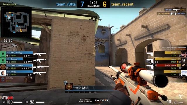 ENCE suNny playing Faceit with dotoo , hoody & r0tta | CSGO | POV смотреть онлайн