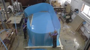 Как сделать бассейн из полипропилена с "РИМСКОЙ ЛЕСТНИЦЕЙ В УГЛУ"