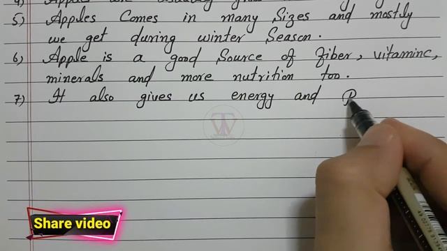 10 Lines on Apple || 10 Lines essay on Apple || Write short essay on Apple || Handwriting ✍️ смотреть онлайн