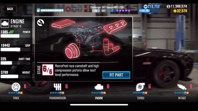 #131 CSR Racing 2 | Upgrade and Tune | Dodge Challenger SRT Demon HPE1200 смотреть онлайн