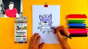 Рисуем кошечку ГОРЧИЦА из Три Кота - уроки рисования от РыбаКи