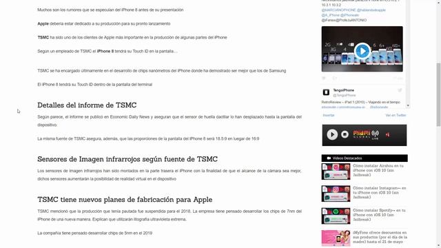 Touch iD integrado en la pantalla en iPhone 8 | Segun empleado TSMC смотреть онлайн