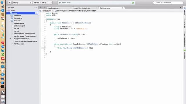 Xamarin iOS Tutorial 2.1 - How to Create and Populate a tableview (UITableView) - Part 1 смотреть онлайн