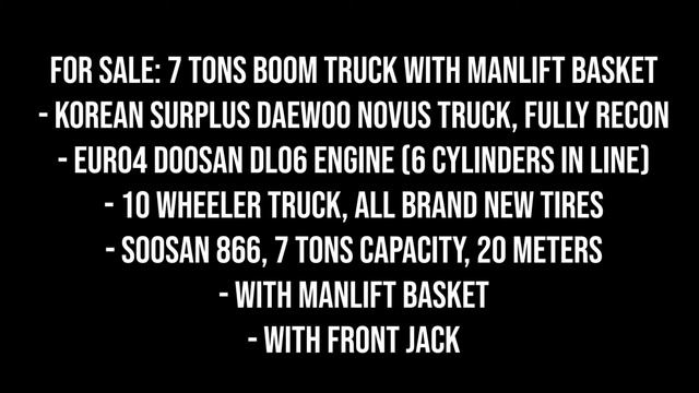BOOM TRUCK FOR SALE: 7 tons with manlift смотреть онлайн