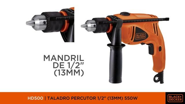 Taladro Percutor BLACK+DECKER 1/2" (13MM) 550W HD500 смотреть онлайн