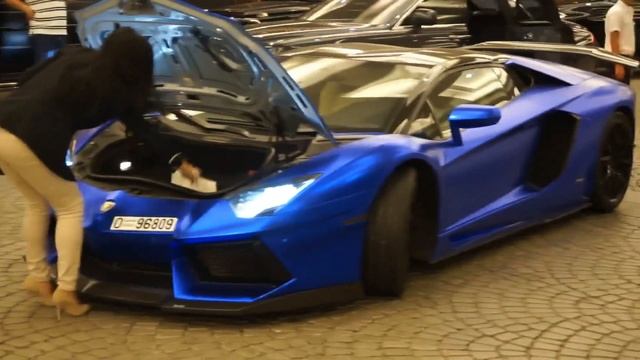 Lamborghini Aventador Blue Matte As A Shopping Cart In Dubai