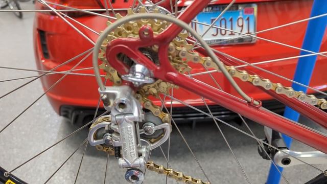 Restored vintage road bike drive train swap! Campagnolo triple. смотреть онлайн