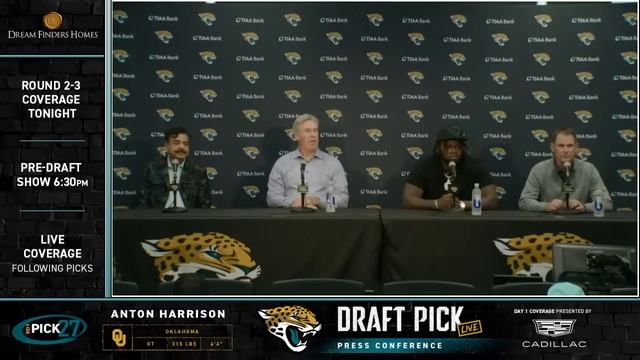 Anton Harrison Introductory Press Conference | 2023 NFL Draft | Jacksonville Jaguars смотреть онлайн