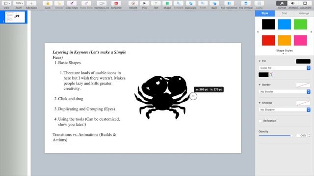Setting up Keynote for Artwork & Animation: Introduction to Keyboard Shortcuts & Animations смотреть онлайн