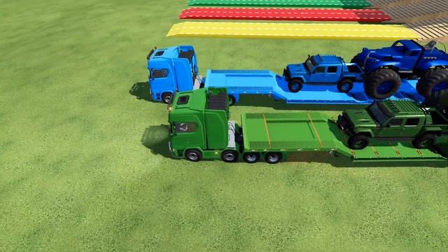 TRANSPORTING MONSTER TRUCK, JEEP RUBICON TO COLORED GARAGE! FS22 MOD - FS22 | Farming Simulator 22 смотреть онлайн