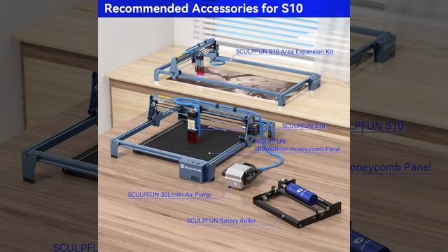 SCULPFUN S10 High Speed Air Assisted 10W Moc wyjściowa Precyzyjna grawerka laserowa смотреть онлайн